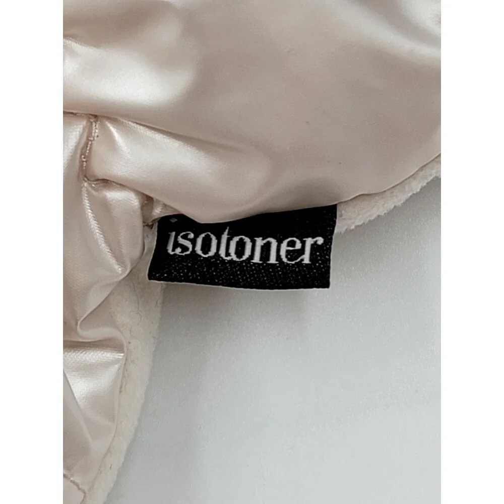 Isotoner Signature Sleek Heat Flip Touchscreen Mittens Women's L/XL Ivory